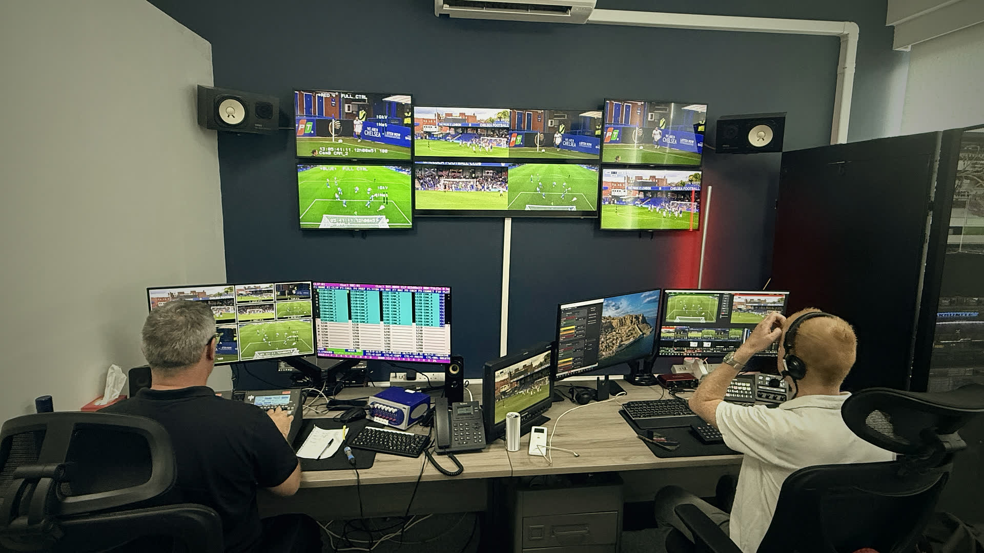 Our team at work in our production control room, PCR01.